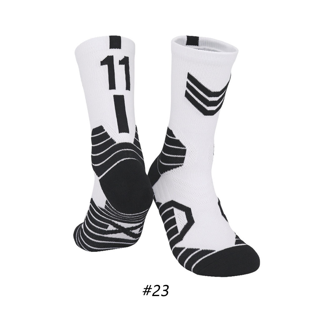Star Basketball Socks for Men & Boys, Basketball Team Lucky Number Socks for Outdoor Sports Adult & Children