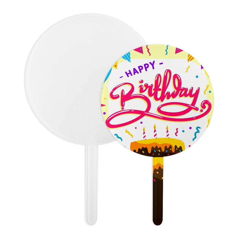 Blank Sublimation Personality Acrylic Cake Insert DIY Heat Transfer  Big Or Small Size Cake Topper