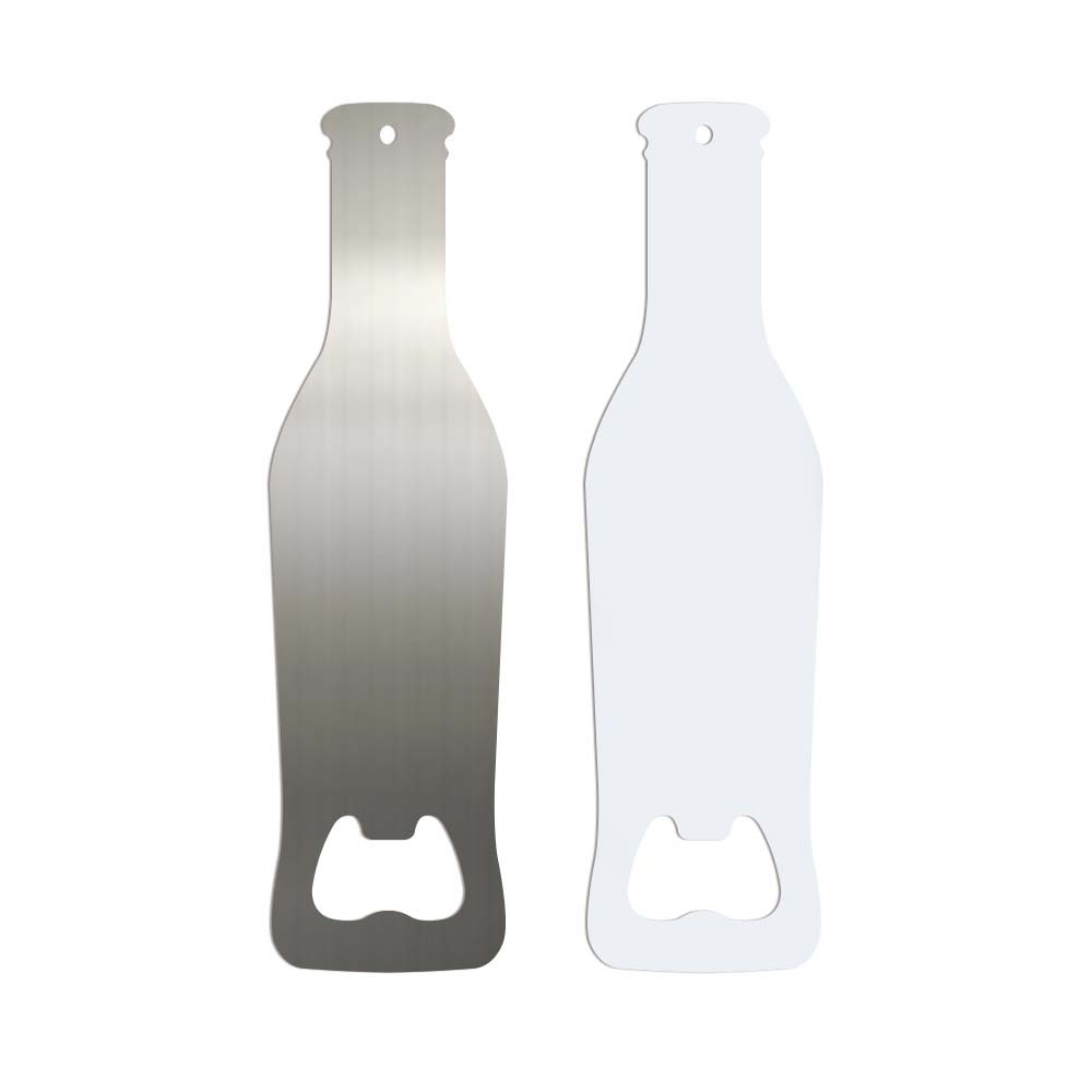 Sublimation Bottle Opener Blanks Metal Stainless Steel Beer Opener for Christmas Wedding Party Gifts Bar Kitchen Restaurant With Double Sides Printing Silver and White Color Avaliable