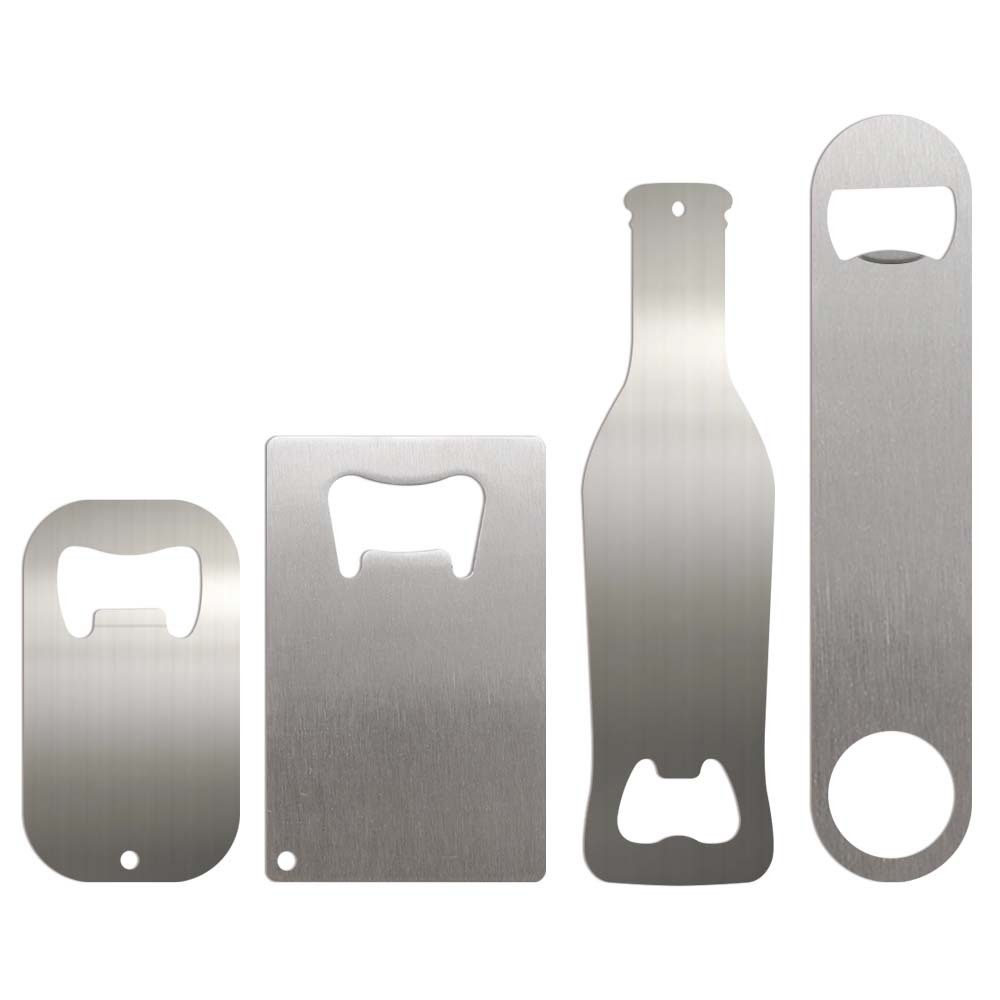Sublimation Bottle Opener Blanks Metal Stainless Steel Beer Opener for Christmas Wedding Party Gifts Bar Kitchen Restaurant With Double Sides Printing Silver and White Color Avaliable