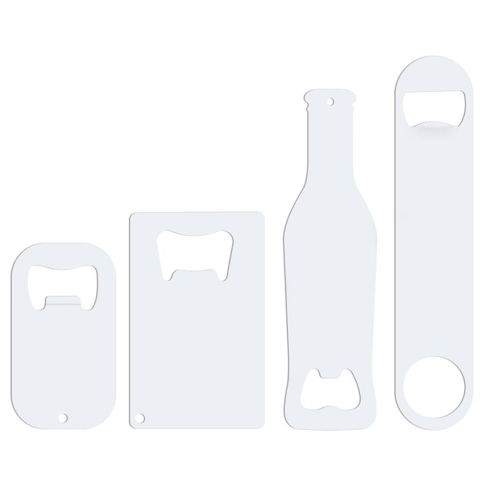 Sublimation Bottle Opener Blanks Metal Stainless Steel Beer Opener for Christmas Wedding Party Gifts Bar Kitchen Restaurant With Double Sides Printing Silver and White Color Avaliable