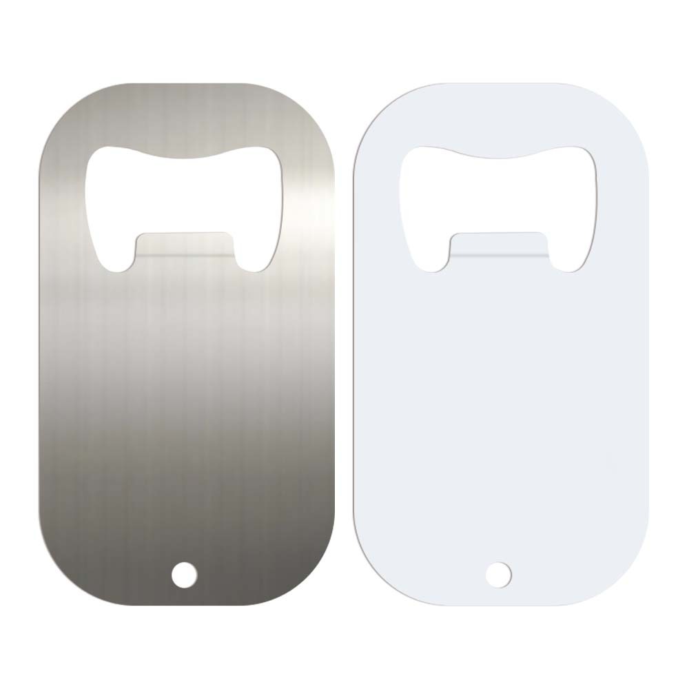 Sublimation Bottle Opener Blanks Metal Stainless Steel Beer Opener for Christmas Wedding Party Gifts Bar Kitchen Restaurant With Double Sides Printing Silver and White Color Avaliable