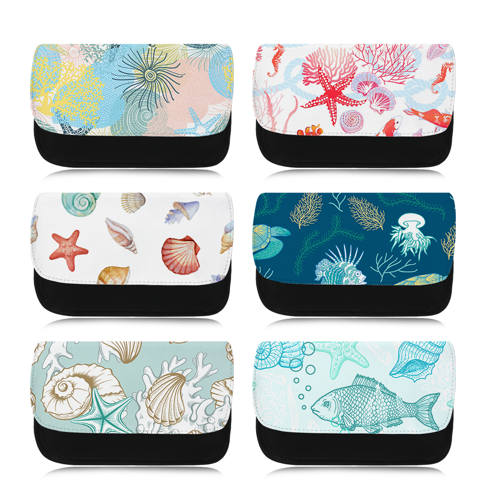 Factory Provide Blank Sublimation Canvas Cosmetic Bag Personality Pencil Bag For Students