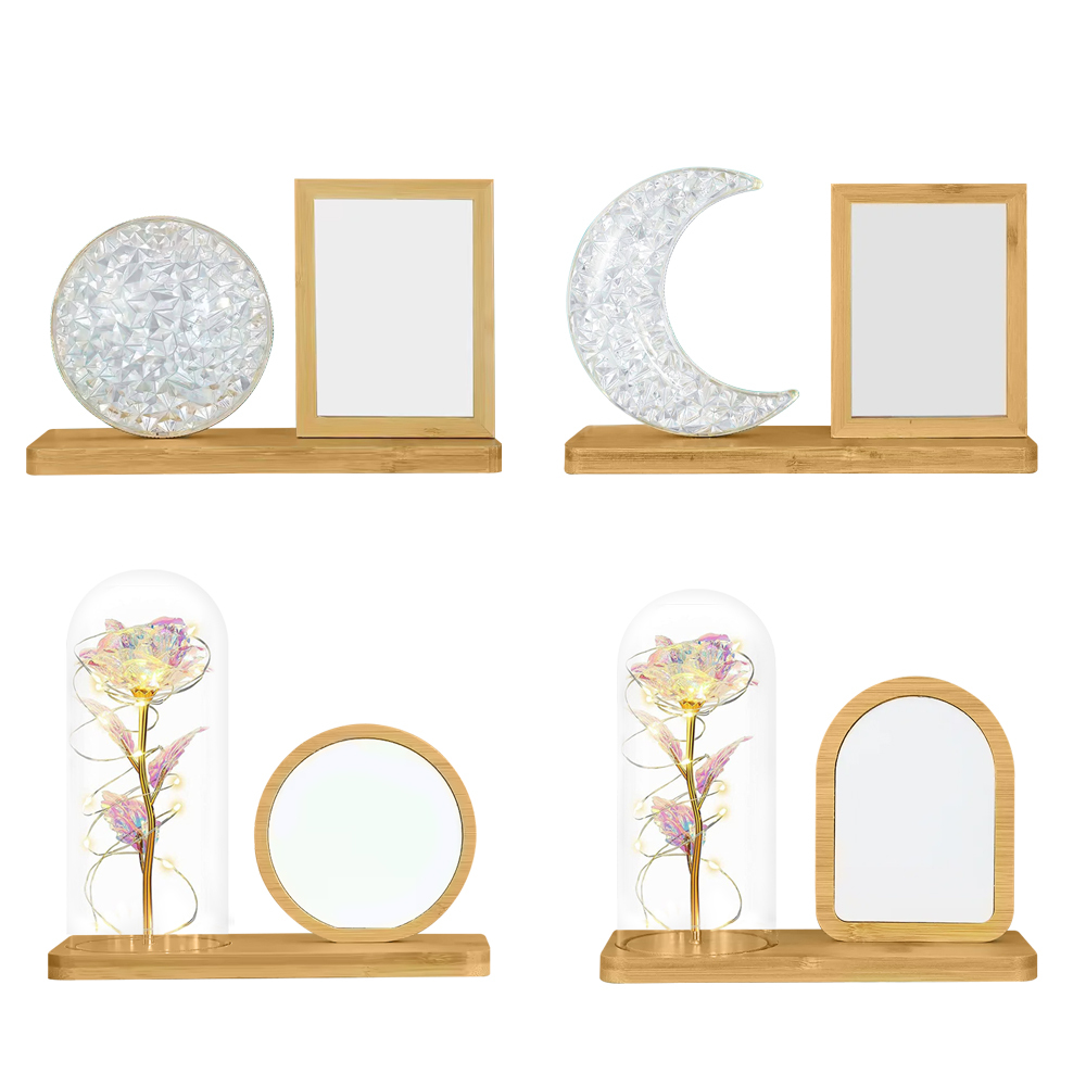Popular Nice Table Setting Atmosphere LED Light Photo Frame With Blank Aluminum Plate