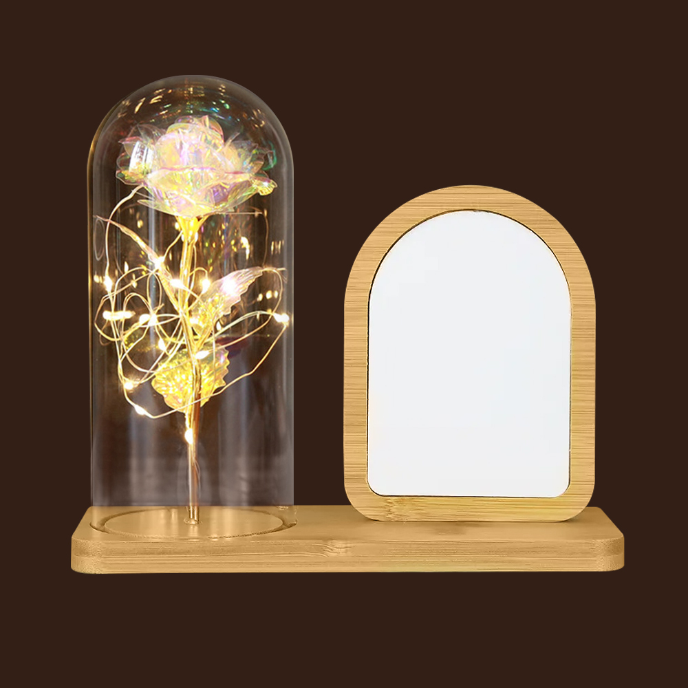 Popular Nice Table Setting Atmosphere LED Light Photo Frame With Blank Aluminum Plate