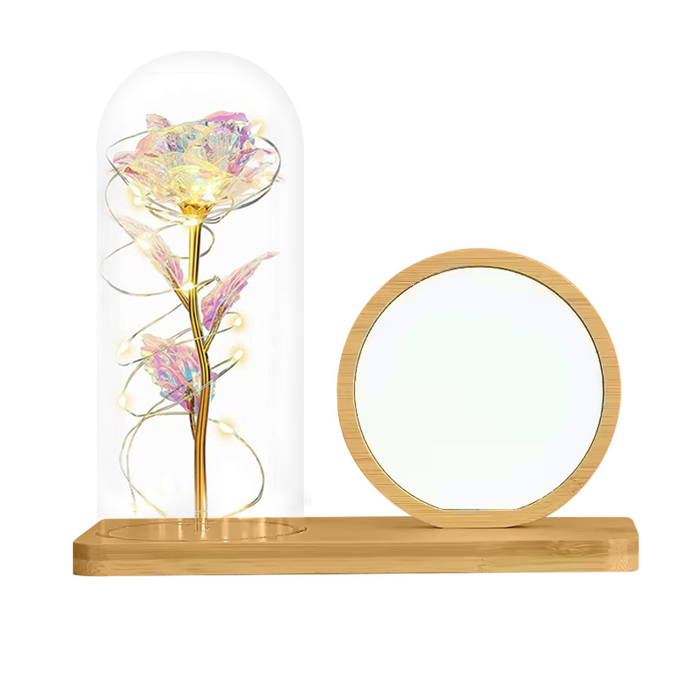 Popular Nice Table Setting Atmosphere LED Light Photo Frame With Blank Aluminum Plate