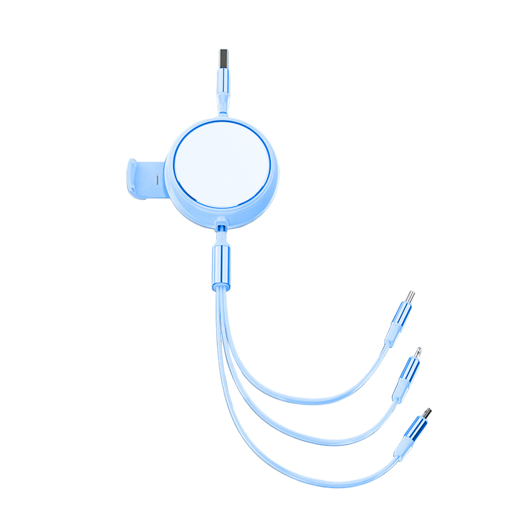 New Coming Blank Sublimation Metal Insert 3in1 USB Cable With a Mobile Phone Stand