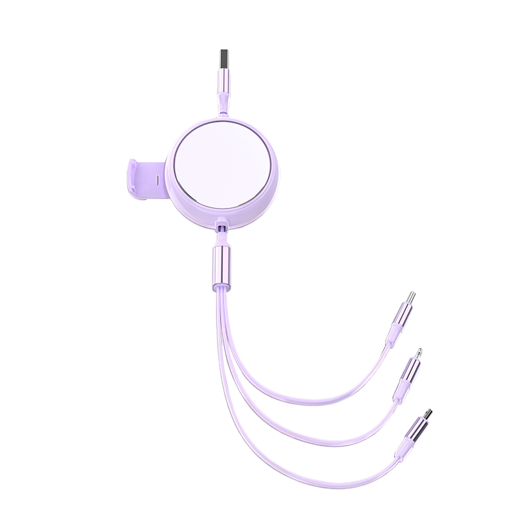 New Coming Blank Sublimation Metal Insert 3in1 USB Cable With a Mobile Phone Stand