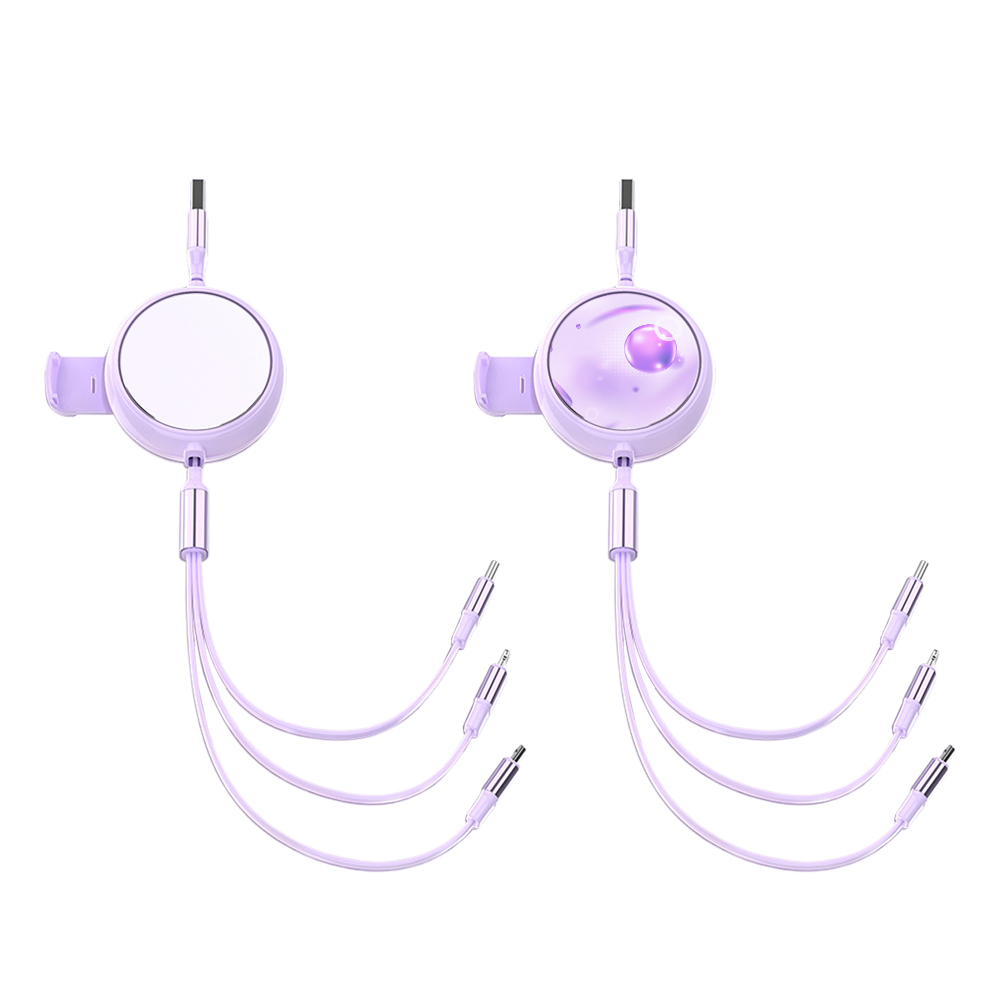 New Coming Blank Sublimation Metal Insert 3in1 USB Cable With a Mobile Phone Stand