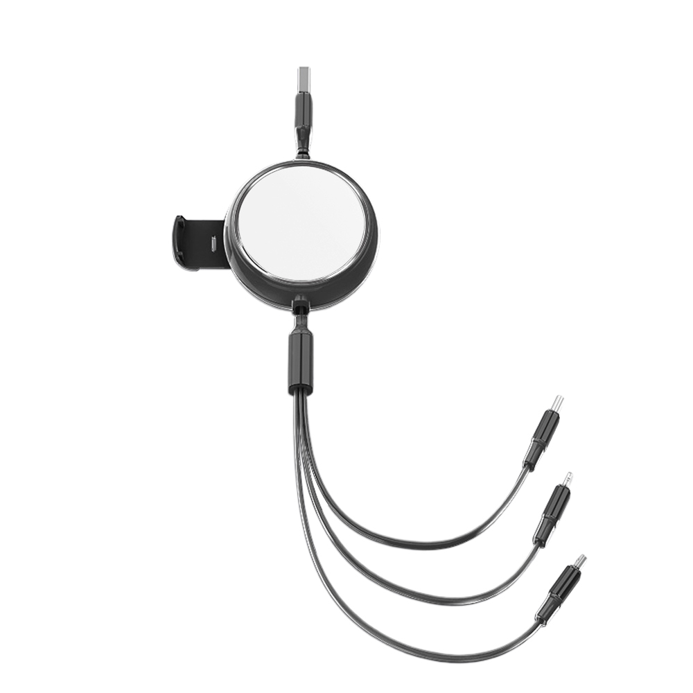 New Coming Blank Sublimation Metal Insert 3in1 USB Cable With a Mobile Phone Stand