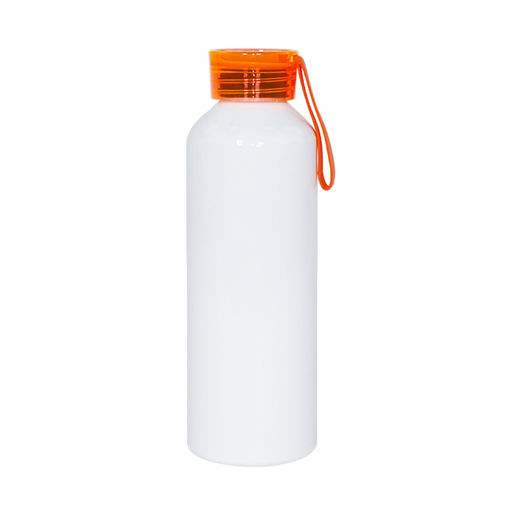 50pcs per carton Sublimation Blank White Aluminum Sports Bottle With Silicone Colorful Cover and Strap