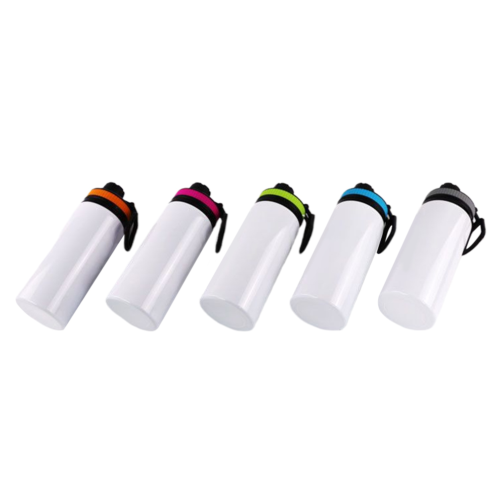 Wholesale Price Blank Sublimation Aluminum Sports Bottle DIY Customized Mountaineering Water Bottle With Sealing Cup Lid