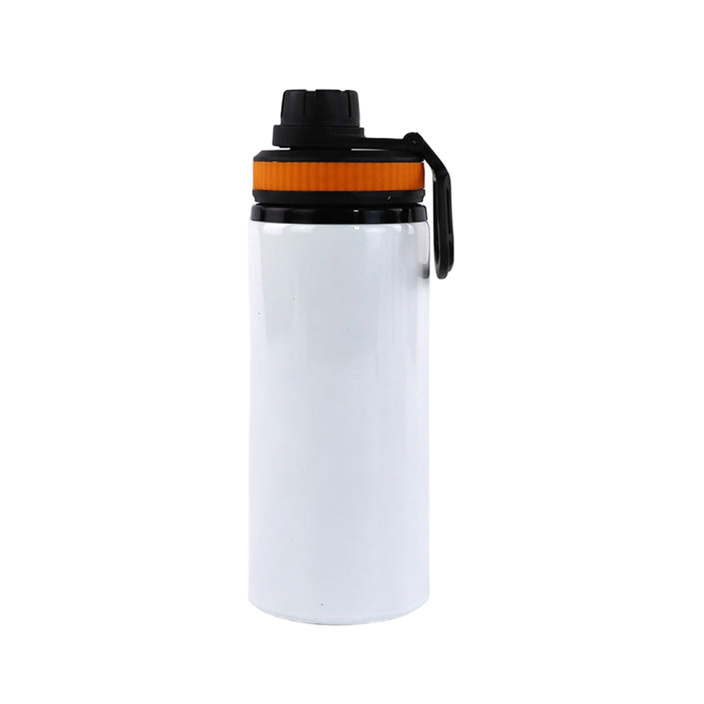 Wholesale Price Blank Sublimation Aluminum Sports Bottle DIY Customized Mountaineering Water Bottle With Sealing Cup Lid