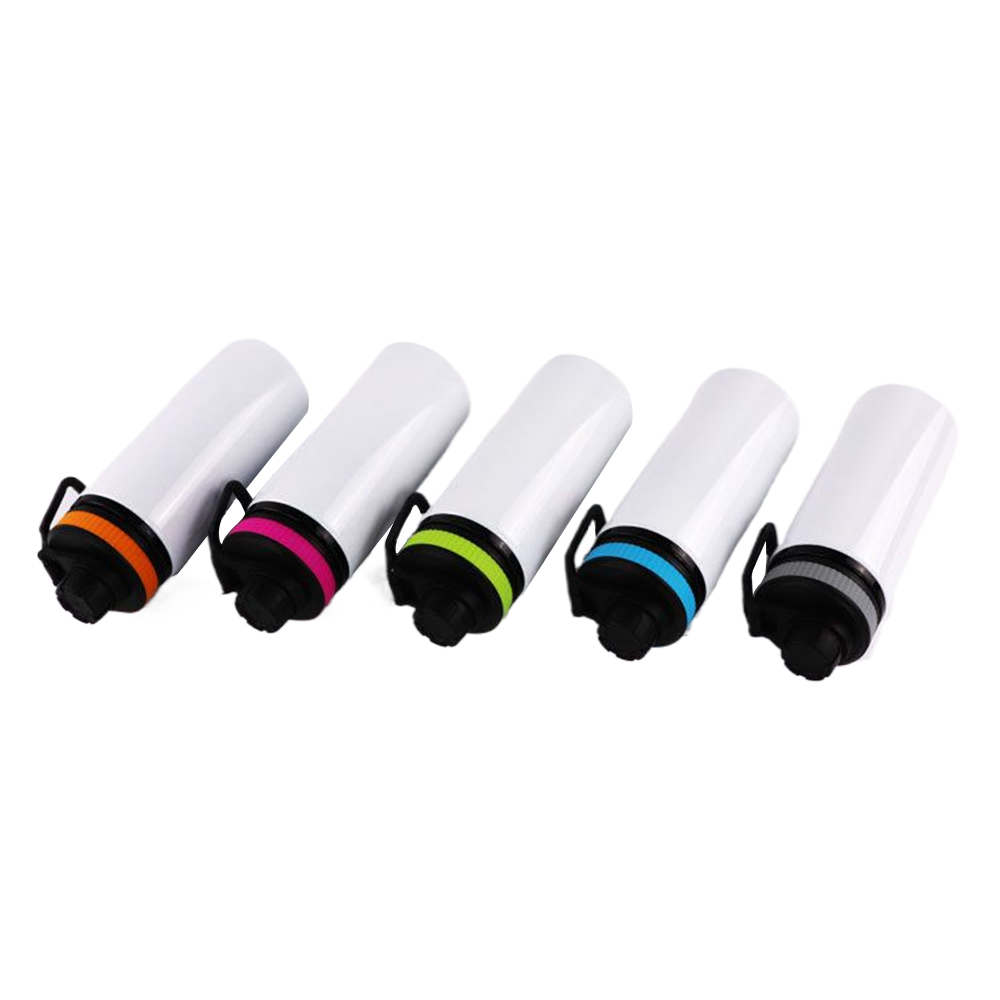 Wholesale Price Blank Sublimation Aluminum Sports Bottle DIY Customized Mountaineering Water Bottle With Sealing Cup Lid