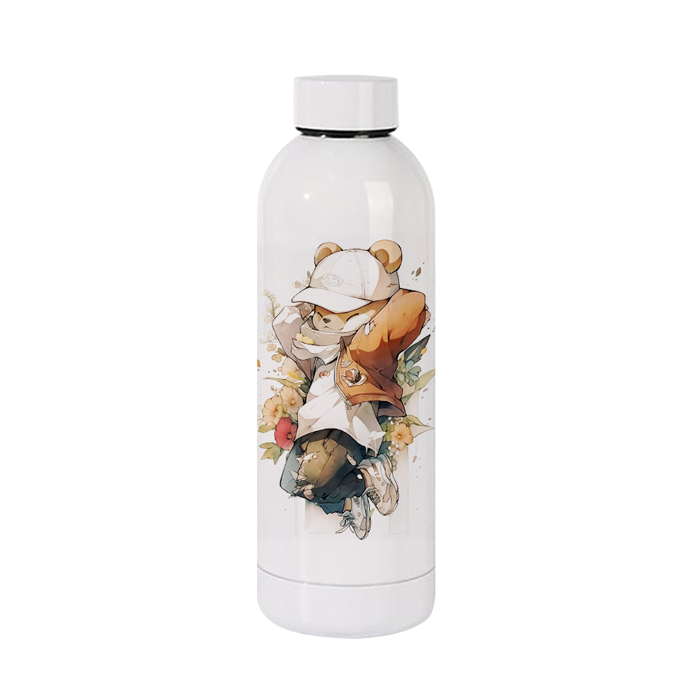 Wholesale Price 500ML Blank Sublimation Vacuum Flasks Customized Stainless Steel Water Bottle With White and Silver Color
