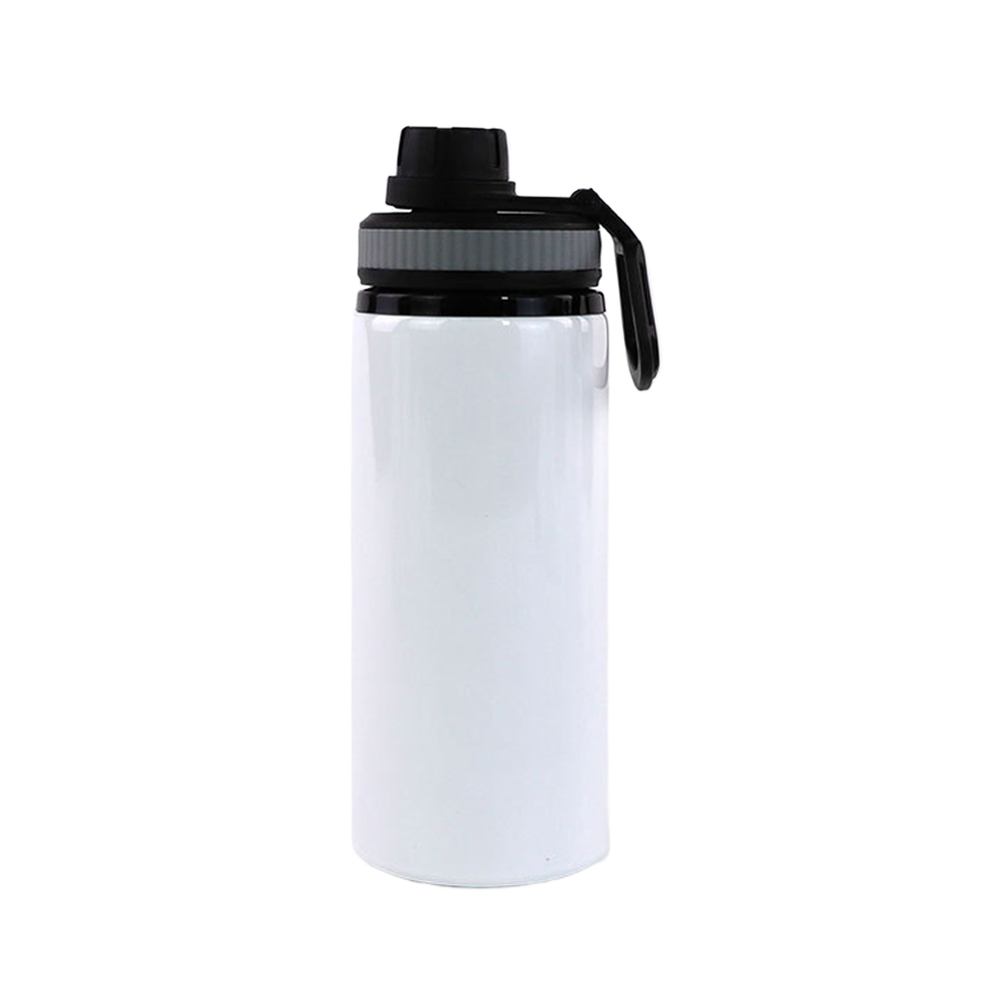 Wholesale Price Blank Sublimation Aluminum Sports Bottle DIY Customized Mountaineering Water Bottle With Sealing Cup Lid
