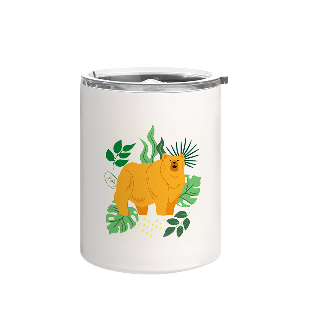 Wholesale Price Blank Sublimation 12OZ Double-Layer Mug With Cover DIY White Color 400ML Cup With Handle