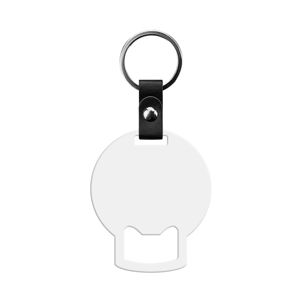 Popular Blank Sublimation Metal Bottle Opener Keyring With DIY Double-sides Printing Stainless Steel Keychain