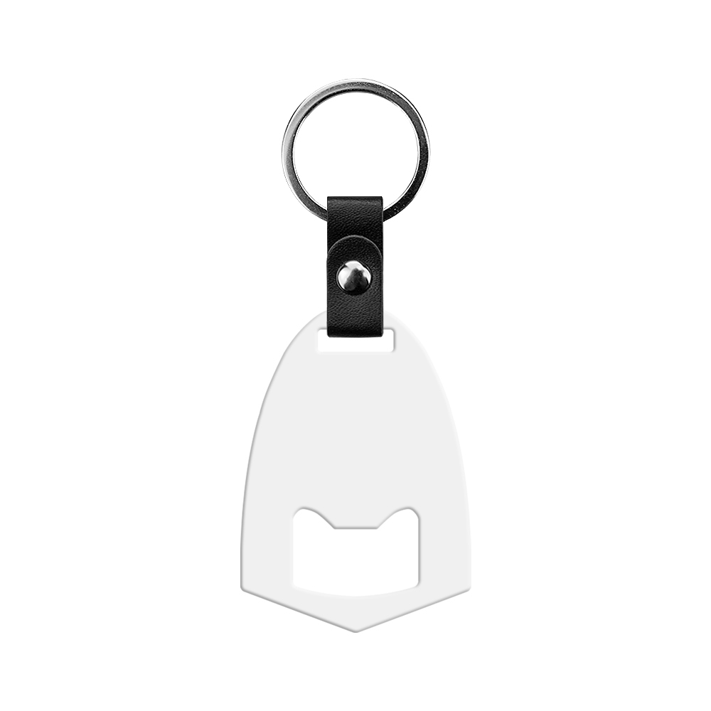 Popular Blank Sublimation Metal Bottle Opener Keyring With DIY Double-sides Printing Stainless Steel Keychain