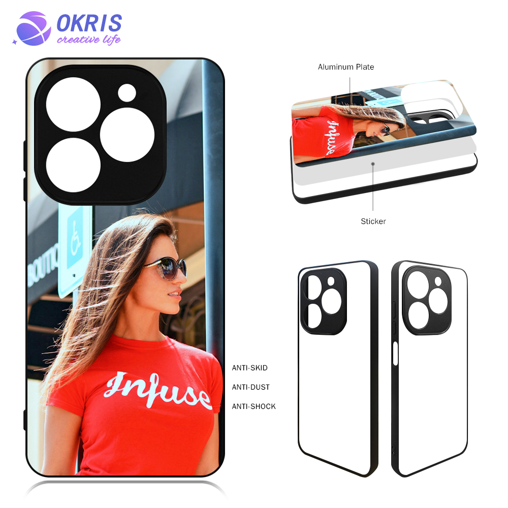 For Infinix Smart 8 Pro Personality Mobile Phone Pouch Blank Dye-Sublimation 2D TPU Phone Cases & Bags