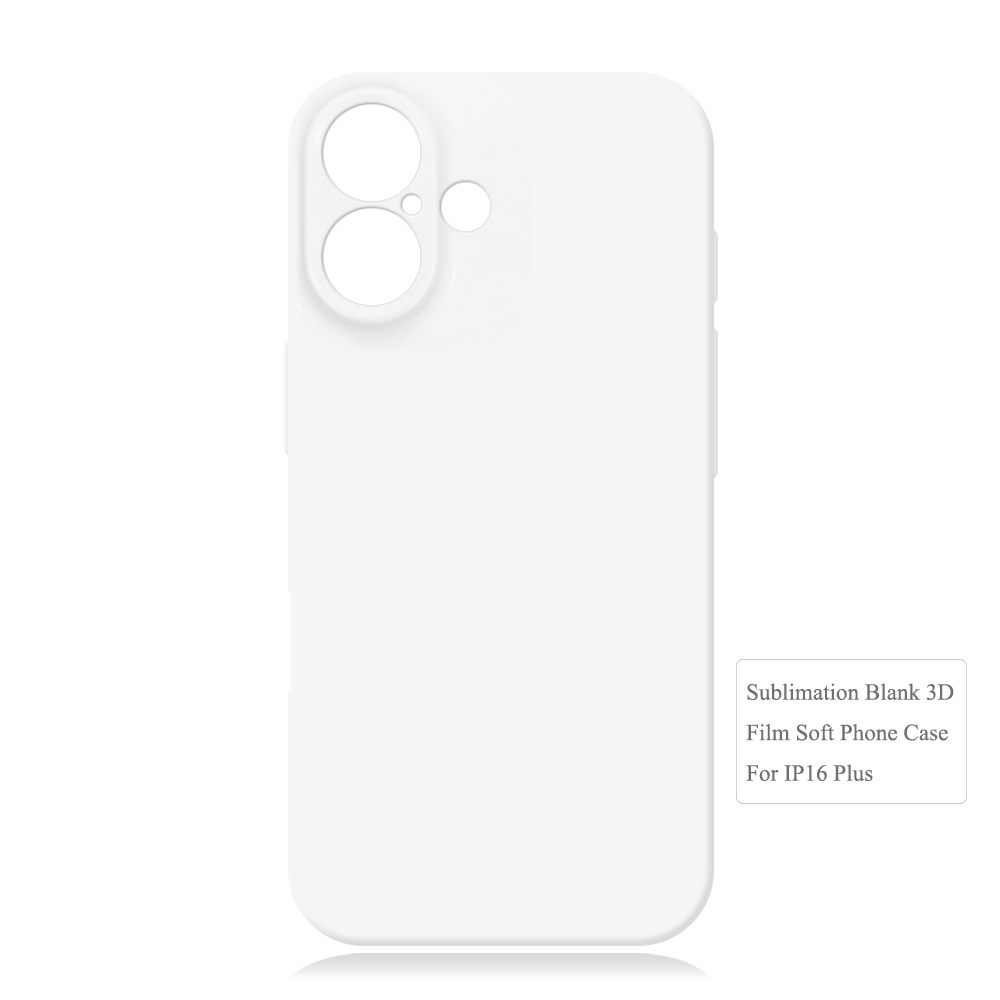 For iPhone 16 / IP 16 Pro max / IP 16 Plus 3D Soft Full Wrapped Film Sublimation Phone Cases With Glossy Surface