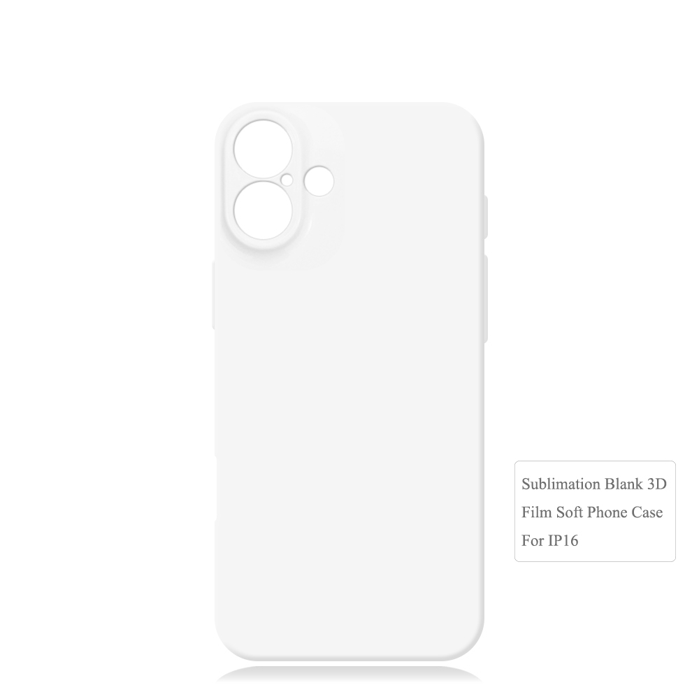 For iPhone 16 / IP 16 Pro max / IP 16 Plus 3D Soft Full Wrapped Film Sublimation Phone Cases With Glossy Surface