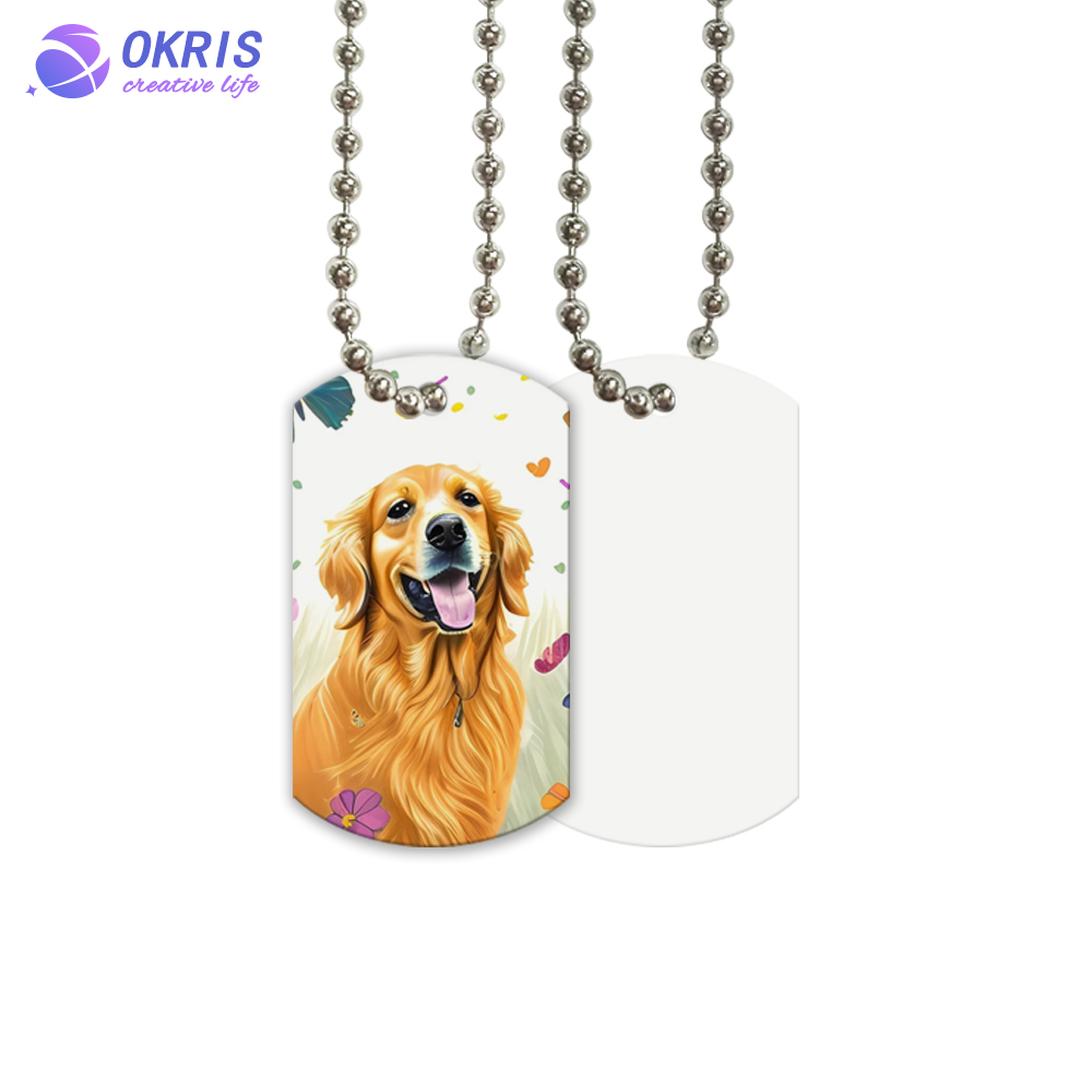 1mm Thickness Double Sides Printing White Aluminum Sheet Blank Sublimation DogTags