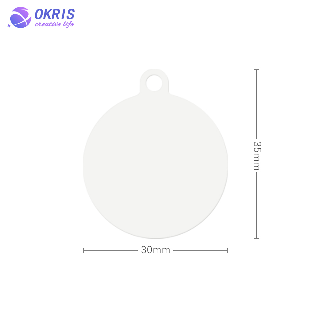 1mm Thickness Double Sides Printing White Aluminum Sheet Blank Sublimation DogTags