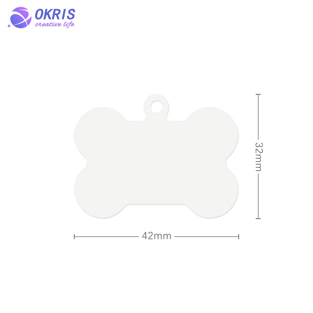 1mm Thickness Double Sides Printing White Aluminum Sheet Blank Sublimation DogTags