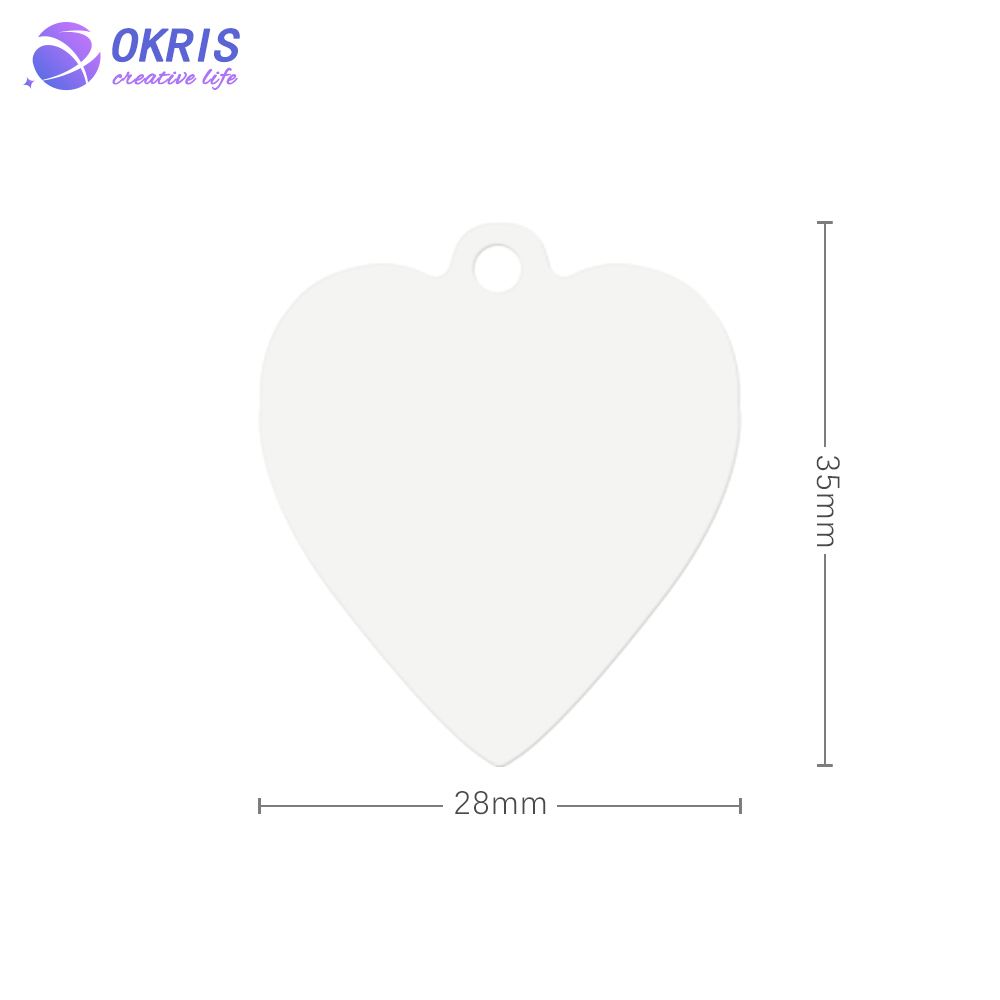 1mm Thickness Double Sides Printing White Aluminum Sheet Blank Sublimation DogTags