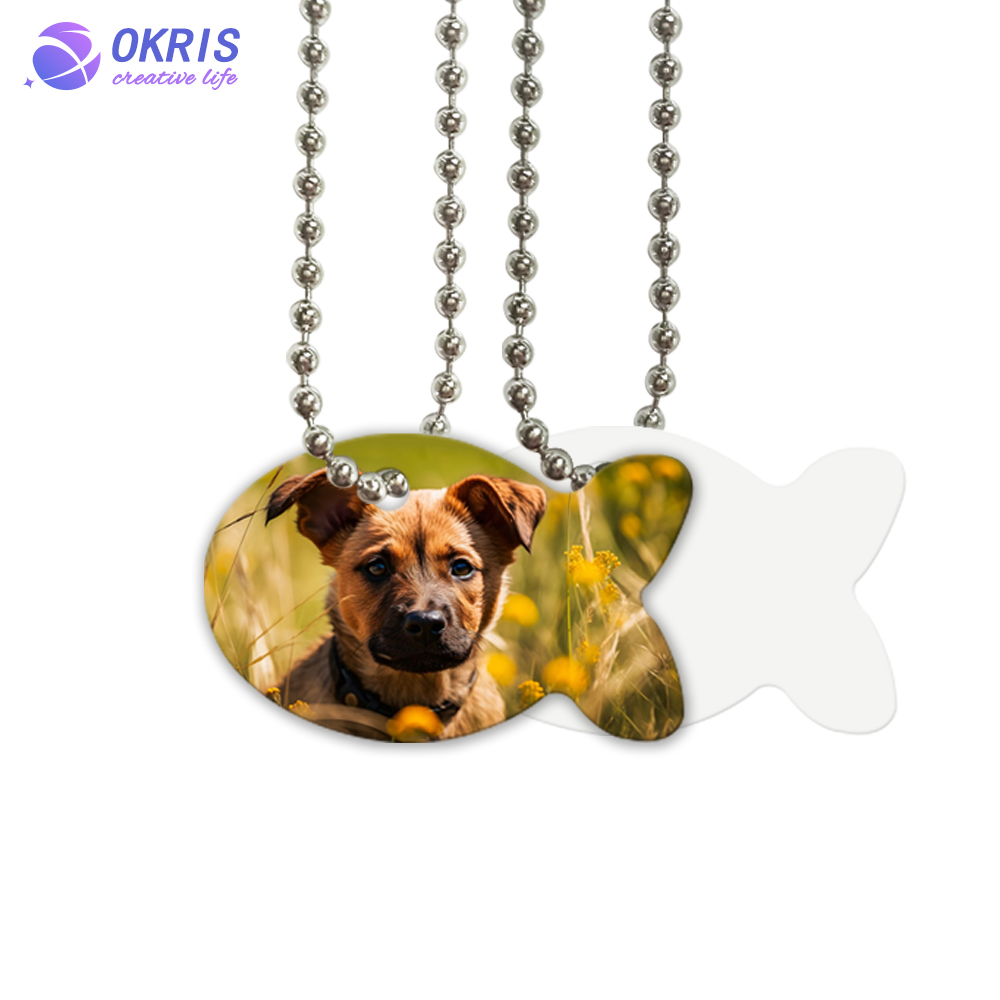 1mm Thickness Double Sides Printing White Aluminum Sheet Blank Sublimation DogTags
