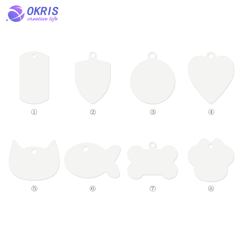 1mm Thickness Double Sides Printing White Aluminum Sheet Blank Sublimation DogTags