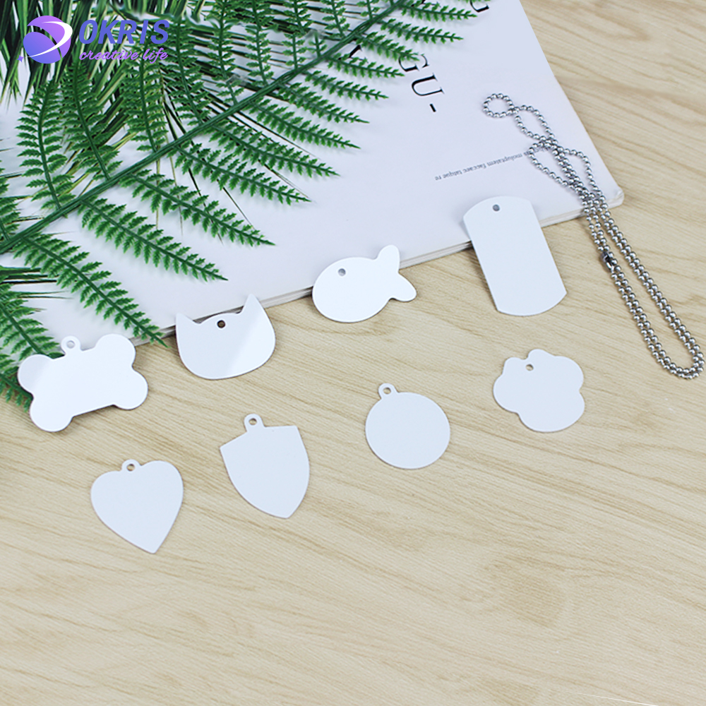 1mm Thickness Double Sides Printing White Aluminum Sheet Blank Sublimation DogTags