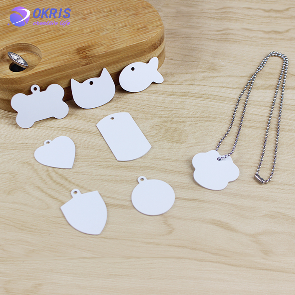 1mm Thickness Double Sides Printing White Aluminum Sheet Blank Sublimation DogTags