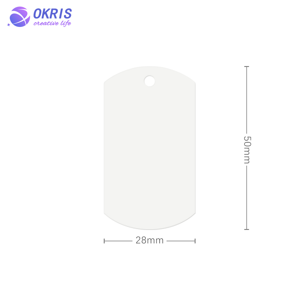 1mm Thickness Double Sides Printing White Aluminum Sheet Blank Sublimation DogTags