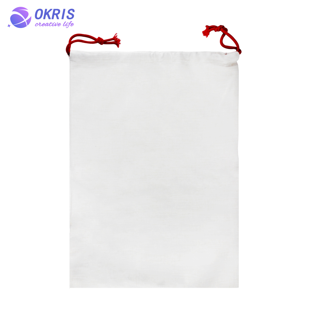 High Quality Custom Blank Sublimation Cotton Linen Drawstring Bag