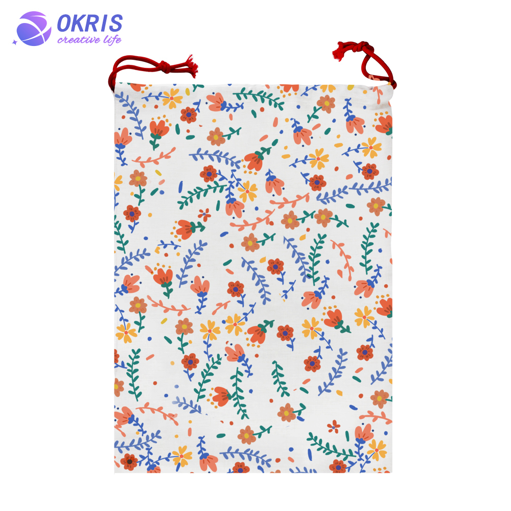 High Quality Custom Blank Sublimation Cotton Linen Drawstring Bag