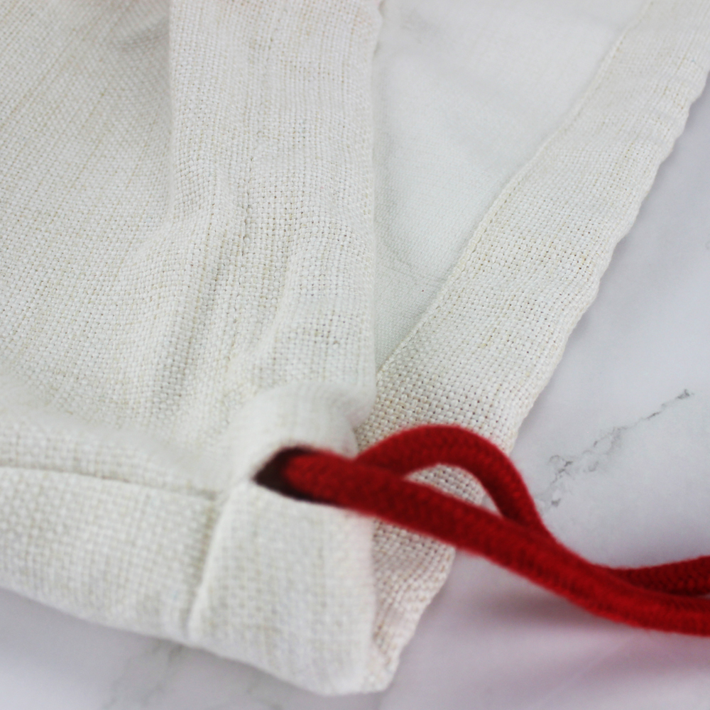 High Quality Custom Blank Sublimation Cotton Linen Drawstring Bag