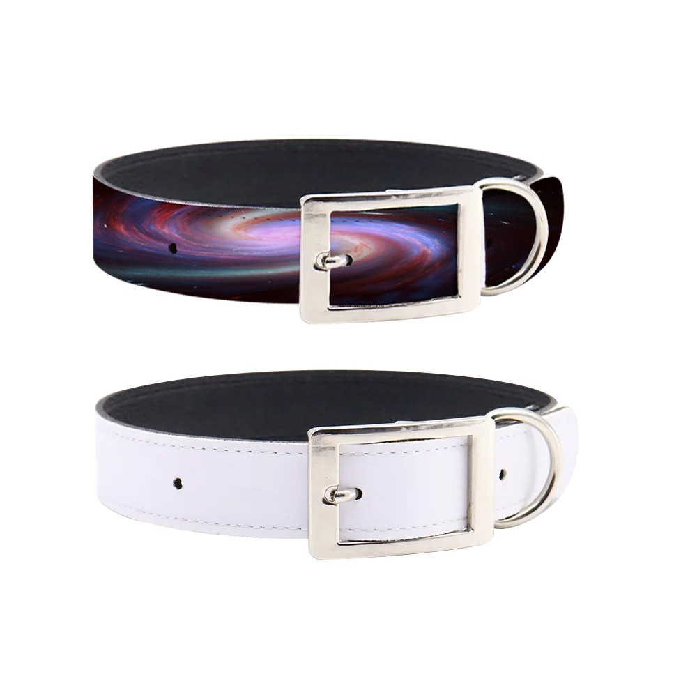 DIY Blank Adjustable Dog Collar Sublimation PU Leather Pet Collar