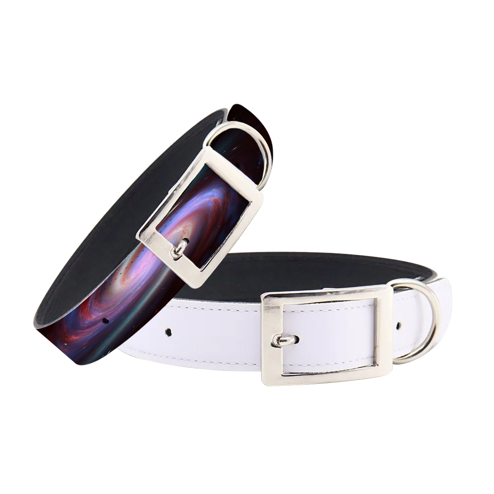 DIY Blank Adjustable Dog Collar Sublimation PU Leather Pet Collar
