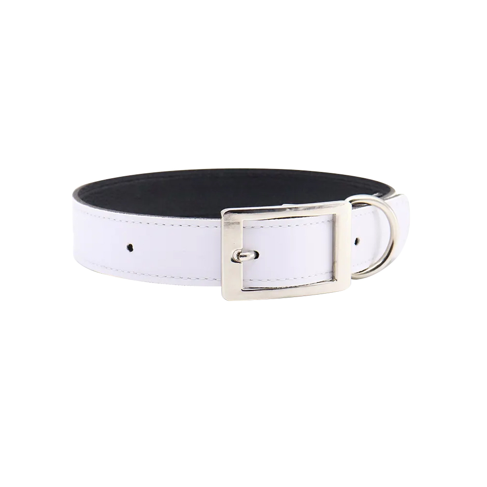 DIY Blank Adjustable Dog Collar Sublimation PU Leather Pet Collar