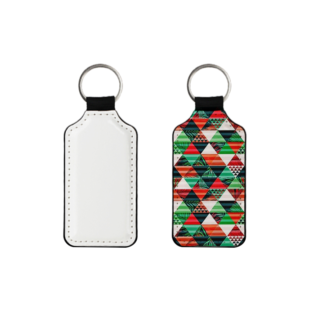 DIY Printing Double Side Printing Blank PU Leather Keychains