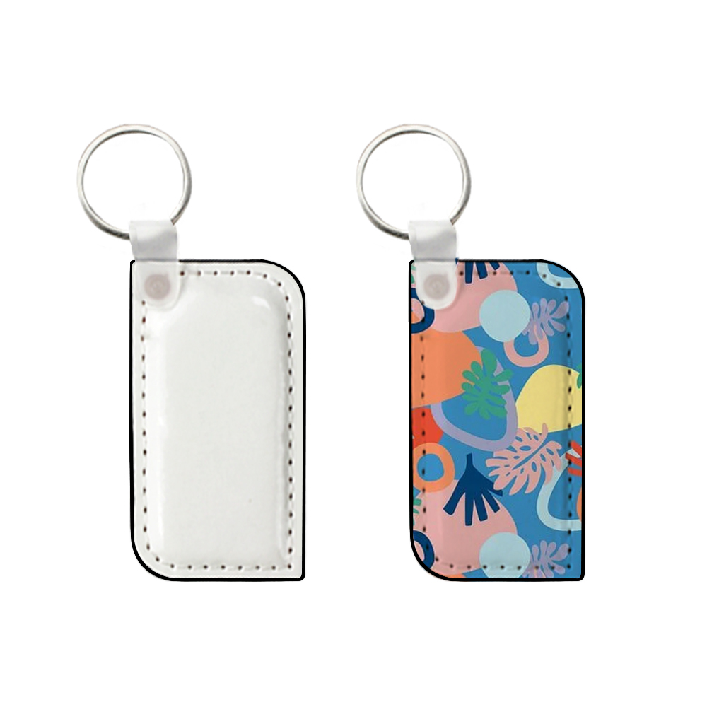 DIY Printing Double Side Printing Blank PU Leather Keychains