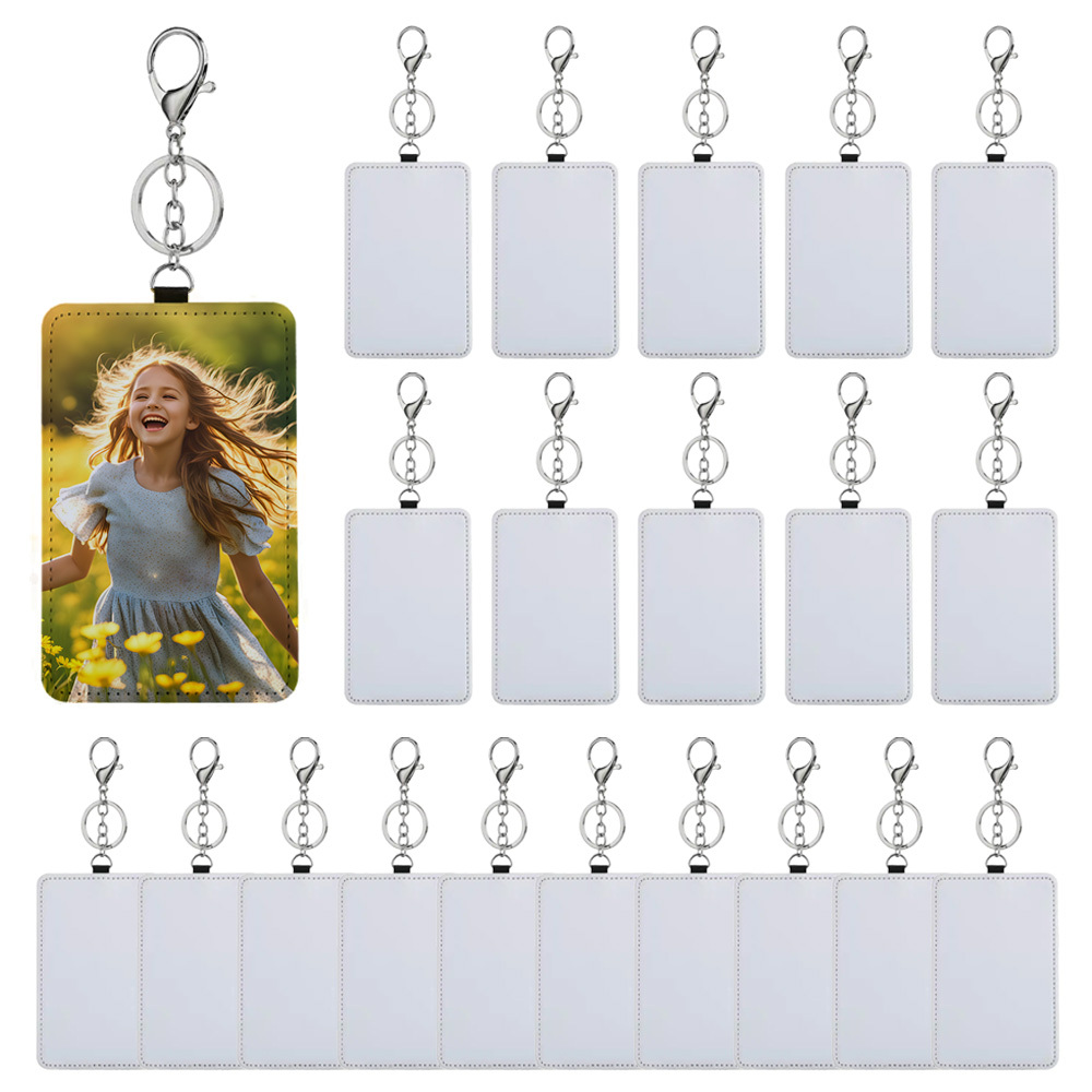 Personality Sublimation Blank PU Leather Bus Card Holder