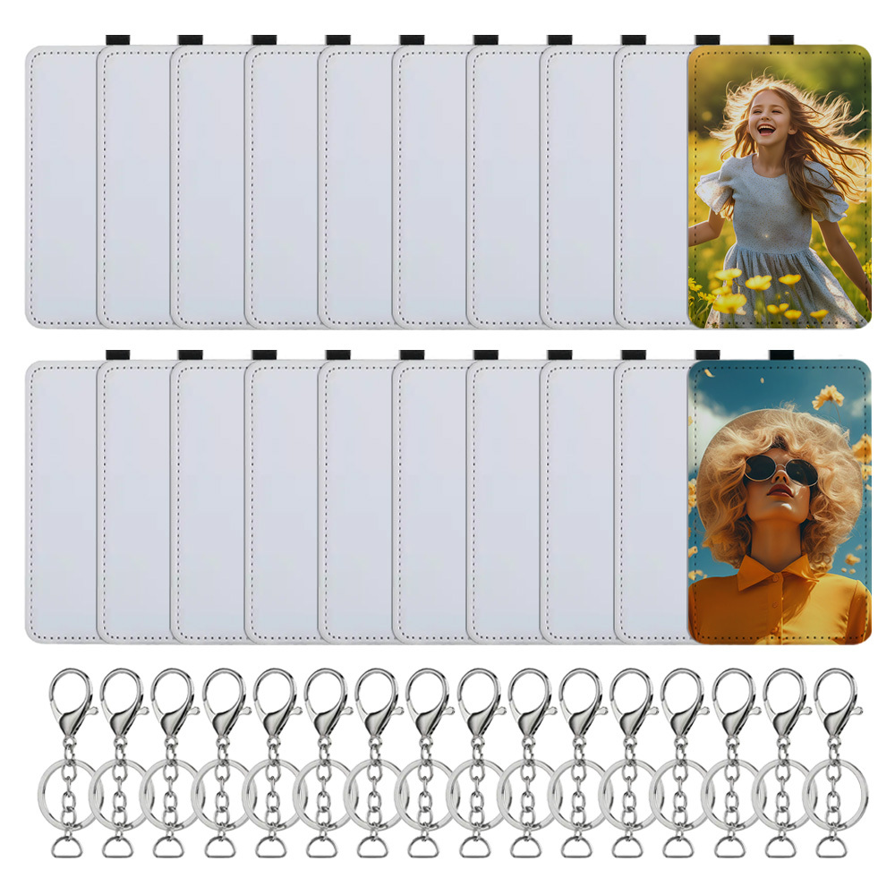 Personality Sublimation Blank PU Leather Bus Card Holder