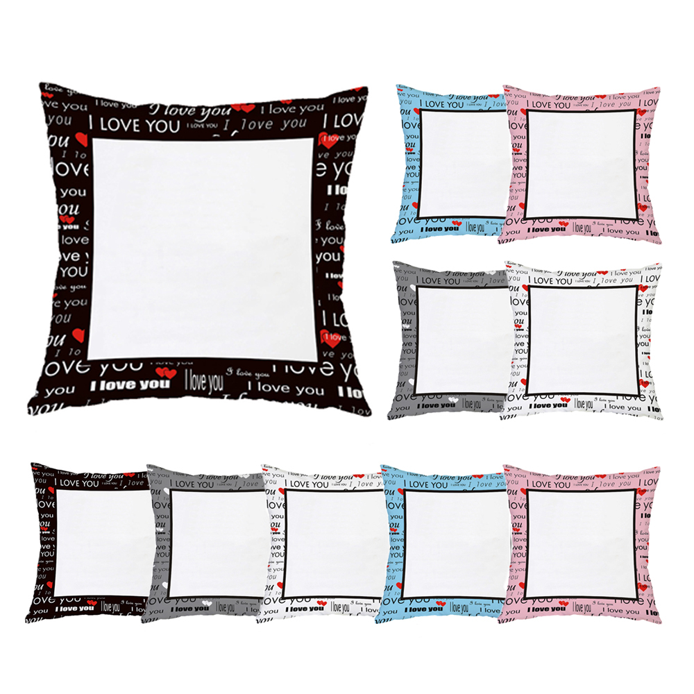 New Four Square / One Square Grid Pillow Cover With Color Printed Edge
