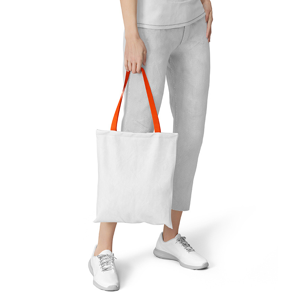 Blank Colorful Shoulder Tote Bag Customized Sublimation Canvas Shoulder Bag