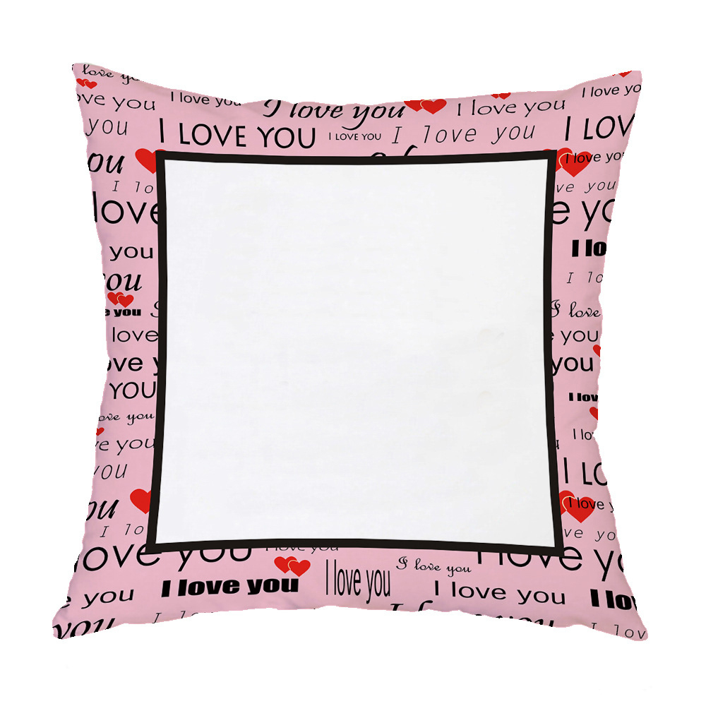 New Four Square / One Square Grid Pillow Cover With Color Printed Edge