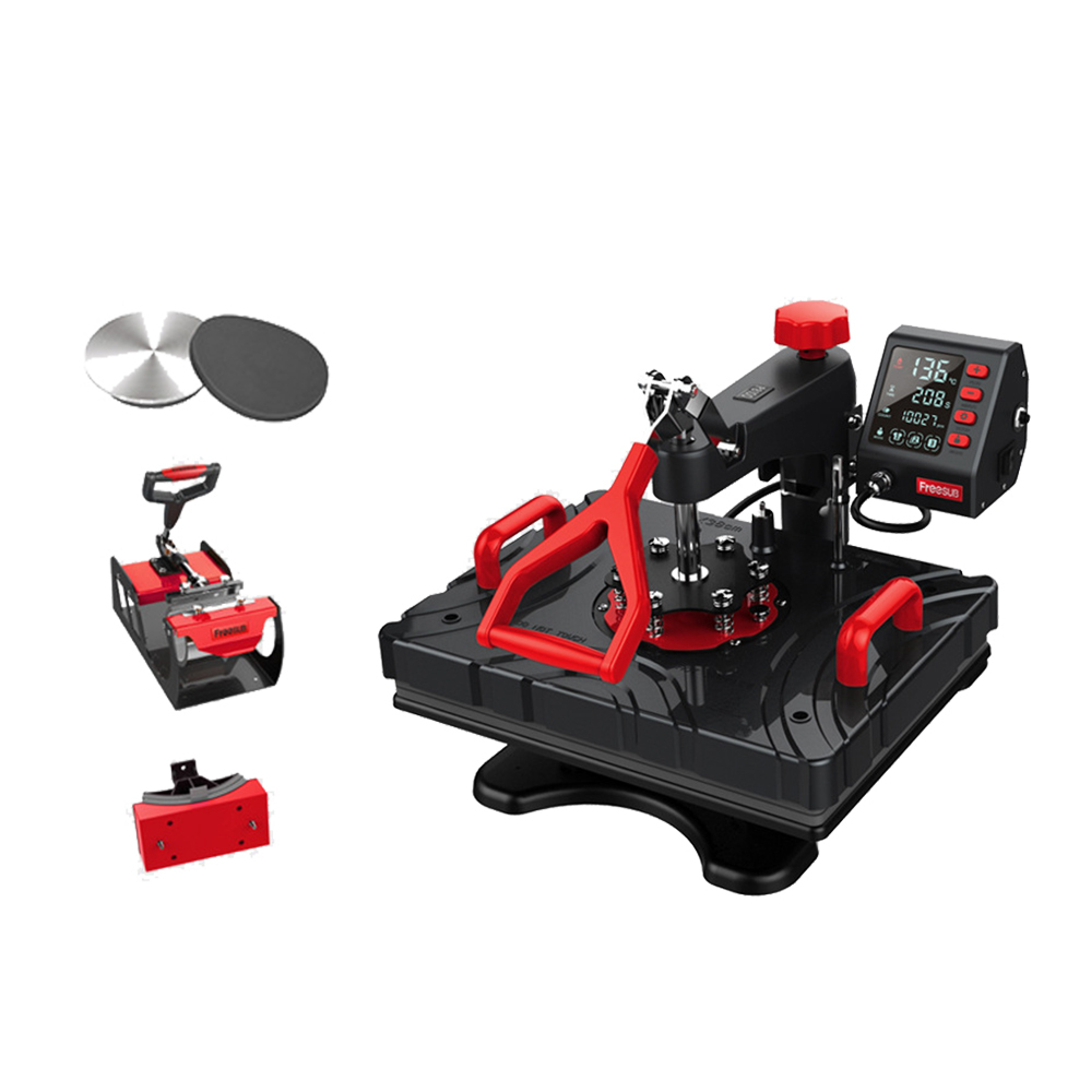 New 8 in1 Comobo Heat Press Machine P8100 T-shirt Hat 8"/10"Plate Mug Digital Sublimation Machine