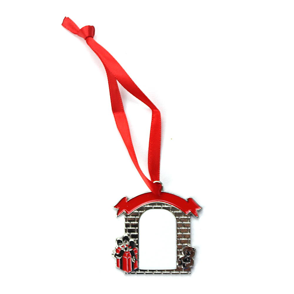 Customized Dye-Sublimation Blank Metal Xmas Ornament With Tree Shape